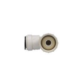 Watts 3520-1014 AquaLock Plastic Series, 1/2" CTS x 3/4" FGHT Off-White Lead-Free Polysulfone Female Swivel Elbow, O-Ring, Quick Push-to-Connect Design, Tool-Free Installation