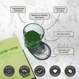 Azala Natura Glow-Me™ | Suplemento para Dormir con Colágeno, Ácido Hialurónico, Coenzima Q10 y L-Triptófano | Antienvejecimiento y Mejor Descanso | 30 Sobres de 10 g | Sabor Manzana Verde