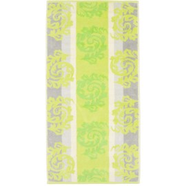 Cawö Hand Towel with Ornamental Design, 100% Cotton, kiwi, 50x100 cm