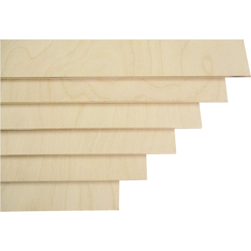 Premium Baltic Birch Plywood,3 mm 1/8"x 12"x 18" Thin Wood