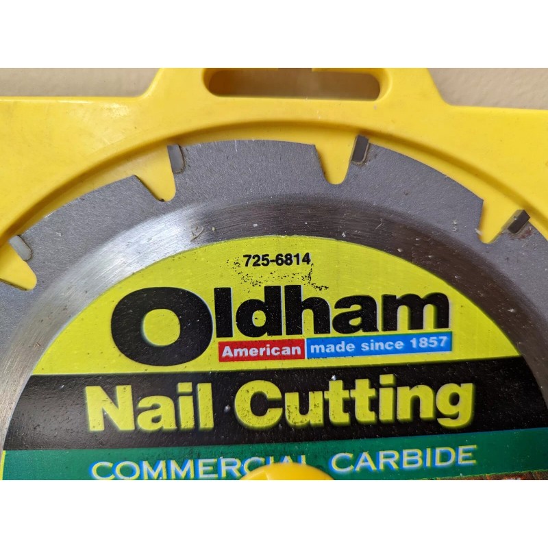 OLDHAM 7256814 7-1/4-Inch 14T Carbide Nail Cutting Saw Blade