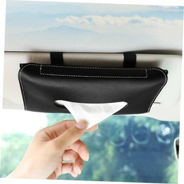 KOMBIUDA Car Visor Tissue Holder PU Leather Napkin Box Case for Vehicle Accessories Stylish Organizer for Dashboard Armrest Compatible with Cars Easy to Install