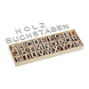 Relaxdays Wooden Letters Set, 324 Pieces, Capital Letters A-Z, and