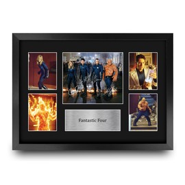 HWC Trading Fantastic Four 2005 Gifts Printed Signed Autograph Presentation Display Montage for Movie Memorabilia Fans - A3 Framed