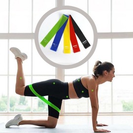 Home Workout Rubber Glute Resistance Band 5 Pack