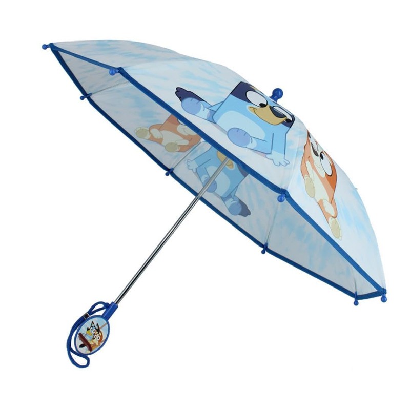Bluey Stick Umbrella with Clamshell Handle 21"", Small, White