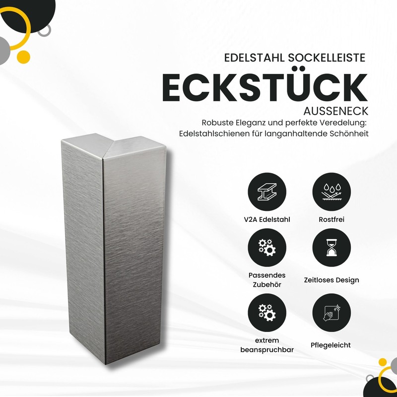 Skirting Board Stainless Steel Floor Boards V2A Length 250 cm