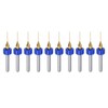 sourcing map 10pcs PCB Drill Bits 1/8" Shank 0.5mm Titanium