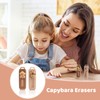 FloralGrace Pack of 4 Capybara Retractable Erasers, Capybara Eraser with