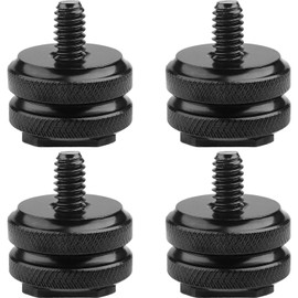 Camera Hot Shoe Mount to 1/4"-20 Tripod Screw Adapter,Flash Shoe Mount for DSLR Camera Rig (Pack of 4)