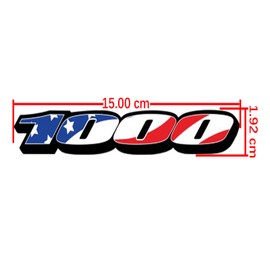 Awonderful Motorcycle Fairing Sticker Decal, Reflective Vinyl Decal for GSXR1000 with Strong Stickiness 1000 (Red)