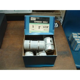 Star BOX OF 5 STAR DOUBLE EXPANSION SHIELDS  1" X 4-7/8"  #7065 MADE IN THE USA