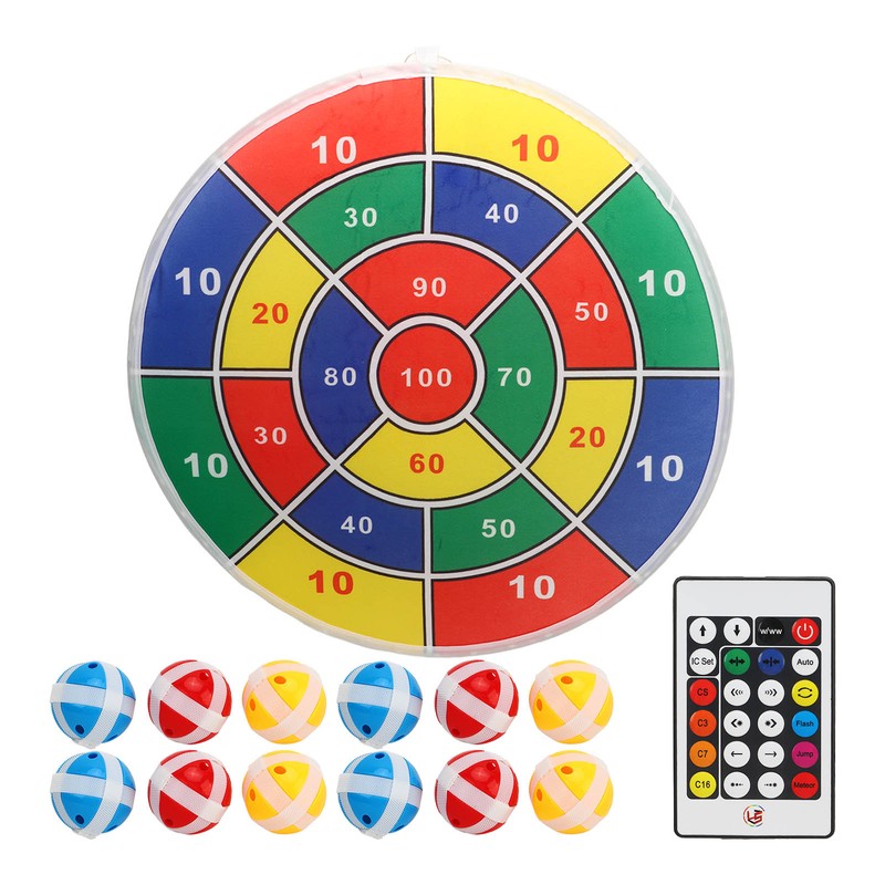 74CM Sticky Ball Board Foldable Dart Board with Remote Control