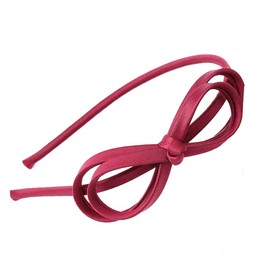 Red Skinny Bow Headbands for Women, Bowknot Thin Red Lightweight Hairband Hair Hoop for Women Girls