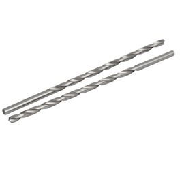 sourcing map Spiral Drill Bit Set of 2 6.5 mm Diameter 200 mm Length HSS Round Shank Drilling Tool