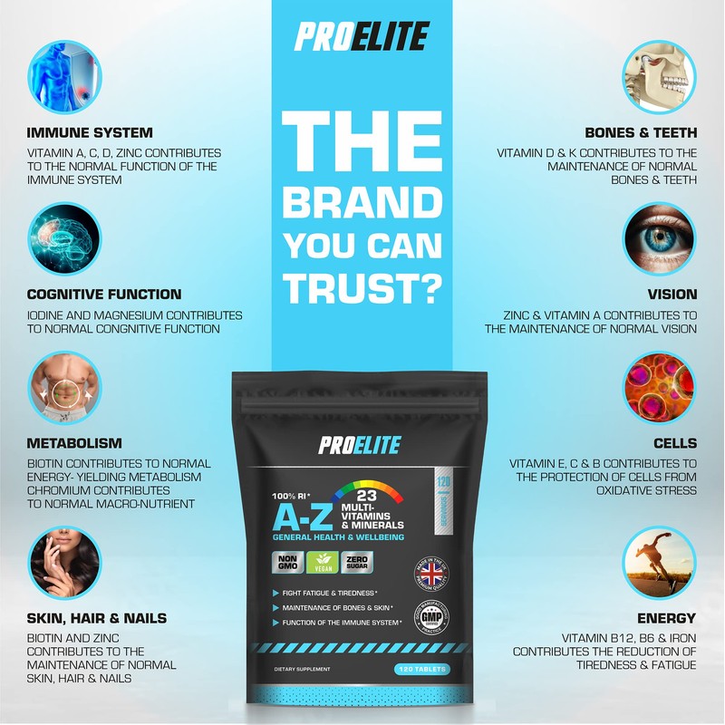 Multivitamins & Minerals - 120 Vegan Tablets - One a