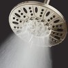 AquaDance BRUSHED NICKEL High Pressure 6-Setting 7" Rain Shower Head