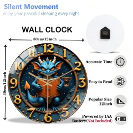 30x30cm Glass Wall Clock with a Custom DNA Helix Double Strand Designsheet size: 12 in, color: White