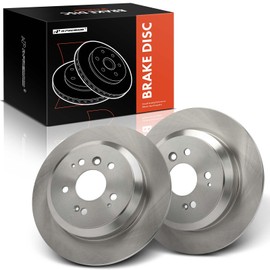 A-Premium 12.98 inch (329.8mm) Rear Solid Disc Brake Rotors Compatible with Select Honda Models - Pilot 2016-2022, Ridgeline 2017-2023, Passport 2019-2022, 2-PC Set