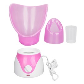 2 In 1 Face Steamer Cleansing Pores Heating Hydrating Mist Moisturizing Facial Steamer for Home Pink 110‑240V US Plug