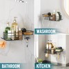 TAILI Shower Caddy Suction Cup with Hooks and Soap holder,