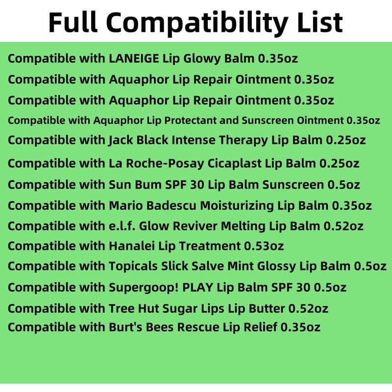 Veseek 3pcs Lip Balm Keychain Cap Compatible with Aquaphor &