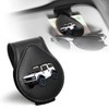 GUIILAN Sunglasses Holder for Car, Leather Glasses Frame, Eyeglass Hanger