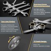 Anbull Ratcheting Combination Wrench with Open Flex head, 6PCS SAE