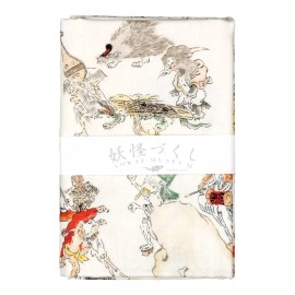 Koichi Yumoto Japanese Cotton Tenugui Tapestry Hand Towel Bento Cloth Yokai Monster Collection
