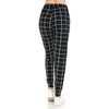 Leggings Depot JGA-Q655-M Checkered Black Print Jogger Pants w/Pockets, Medium