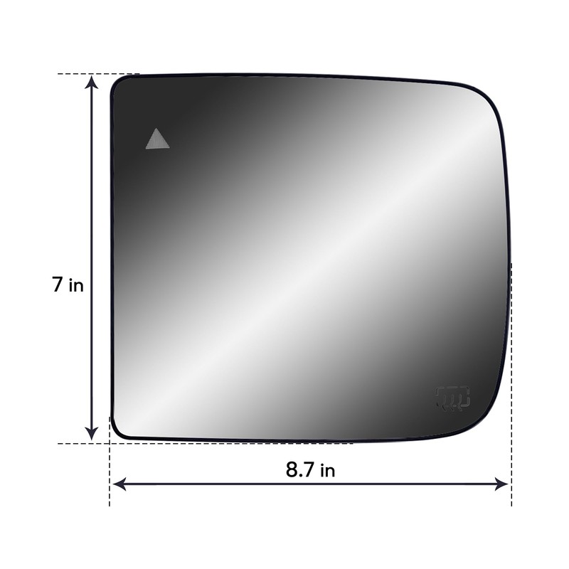 Replacement Driver Left Side Door Towing Mirror Main Big Glass