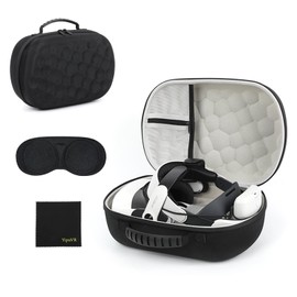 CBDYWVR Hard Carrying Case for Meta Quest 3S/Quest 3 Accessories, Compatible with Most Head Strap/Touch Controllers, With Lens Cloth & Lens Cover, Suitable for Travel and Home Storage