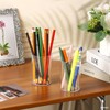 2 Pcs Pen Holder Acrylic Cylinder Container Stylish Clear Acrylic