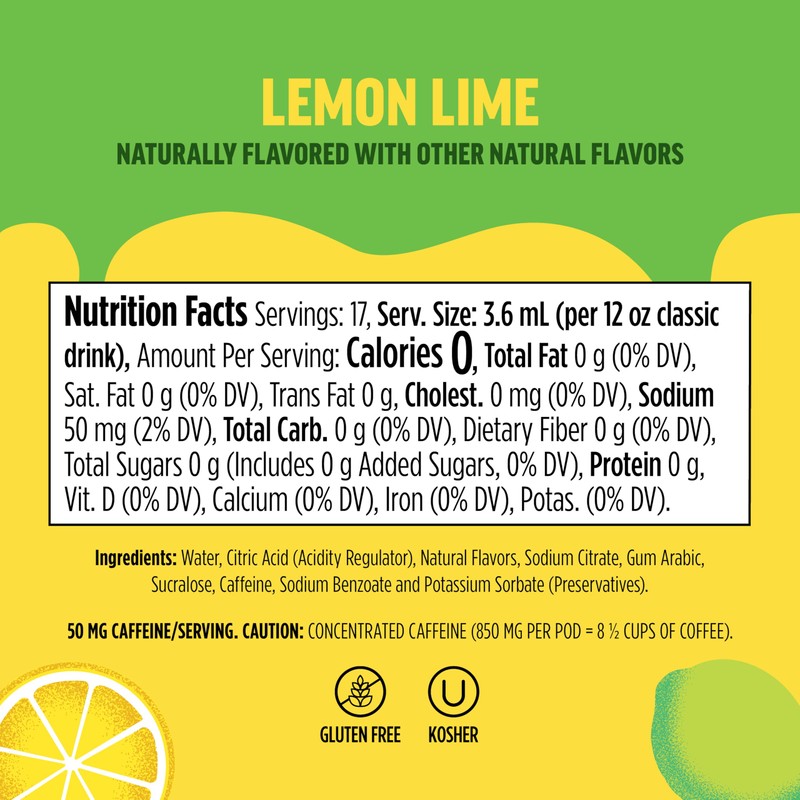 Ninja Thirsti Flavored Water Drops, FRUITI CHILL+ Lemon Lime, Bold