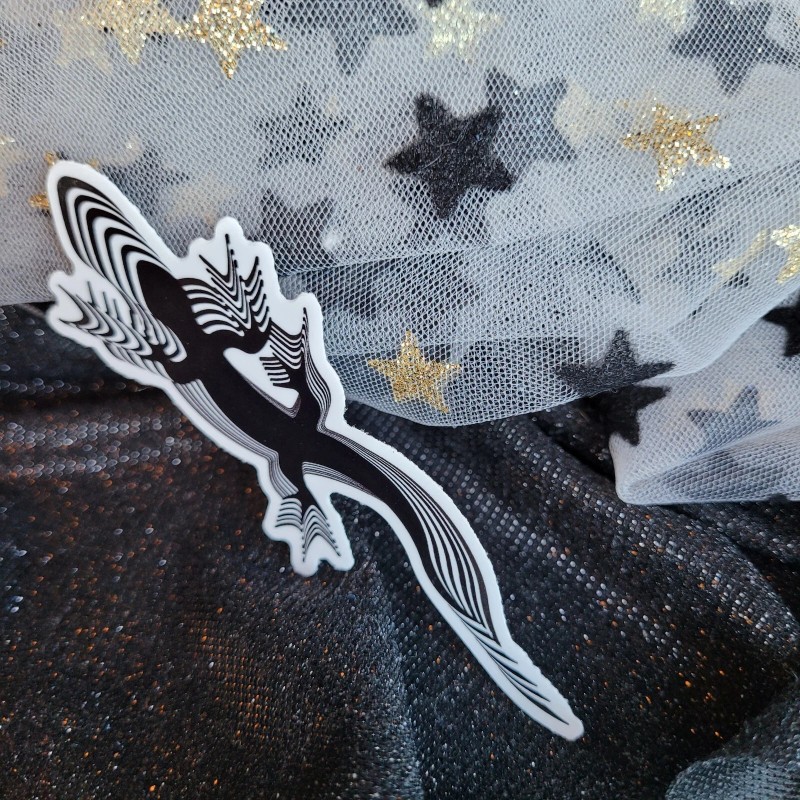 MoonlightJadeArt BLACK & White LIZARD Psychedelic Atomic Lizards Reptile Reptiles