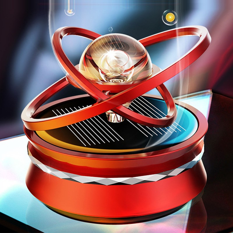 Car Aromatherapy Solar Energy Suspended Crystal Ball Rotating Car Aroma