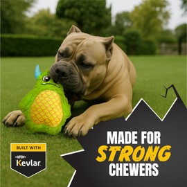 Bite Force Dog Toy - Large Durable & Strong Plush Green Monster Dog Toy, Kevlar-Reinforced for Aggressive Chewers