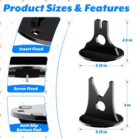 Cosmos Knife Display Stand - Acrylic Desktop Single Knife Display Stand Holder Desk Rack for Blade Collection Protection in Home Kitchen Cabin Décor (Black)