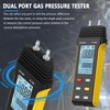 SURLABA Digital Manometer, Differential Dual Port Pressure Gauge, Professional Gas
