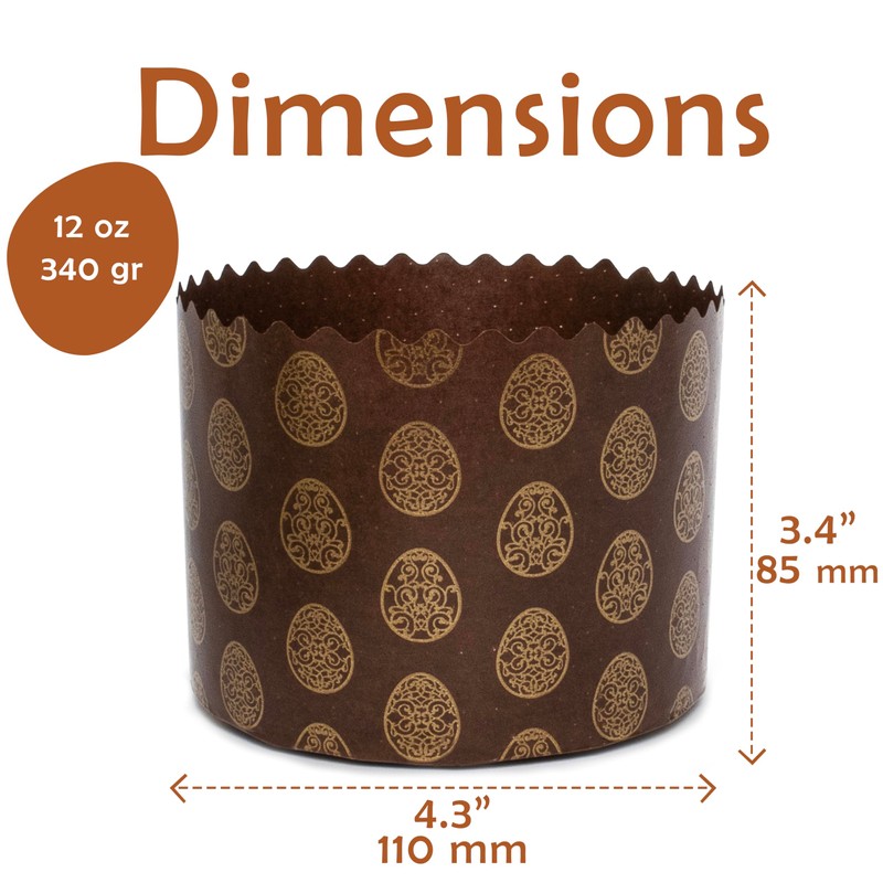 12 oz Round Panettone Paper Mold | 12 Pack |
