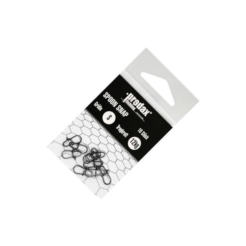 Predax Spoon Snaps 10 Fishing Swivels Size S 12 kg
