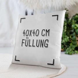 PR Print Royal Cushion Filling Suitable for Photo Cushions in White with Silky Smooth Surface 40 x 40 cm 100% Polyester