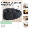 MOONMISS Bean Bag Sofa, Comfy Loveseat Sofa with 2 Pillows,