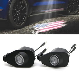 2 PCS Star Pattern Courtesy Puddle Door Light Car Door Lights Car Door Led Logo Projector Lights Welcome Shadow Lamp Mustang Lights 2022 2021 2020 2019 2018 2017 2016 2015 2014 2013