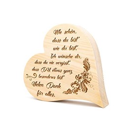 sagl.tirol Zirbenherz Wie schön, dass du bist... (20 cm)