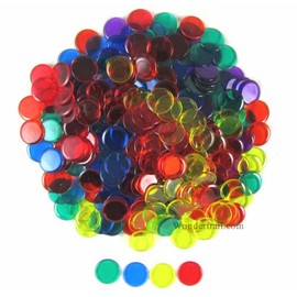 Koplow Games 6 Color Extra Thick Plastic Sorting Chips 19MM 250ea