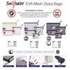 Snopake Foolscap High Capacity EVA Mesh Zippa-Bag [Pack of 3]