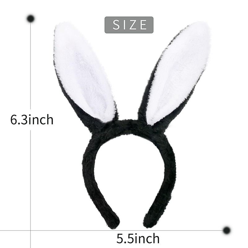 Mangoit Easter Bunny Ears Headband Cute Bunny Headband for Women