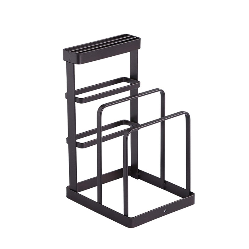 VANRA Metal Steel Cutting Board Holder Knife Block Kitchen Organizer