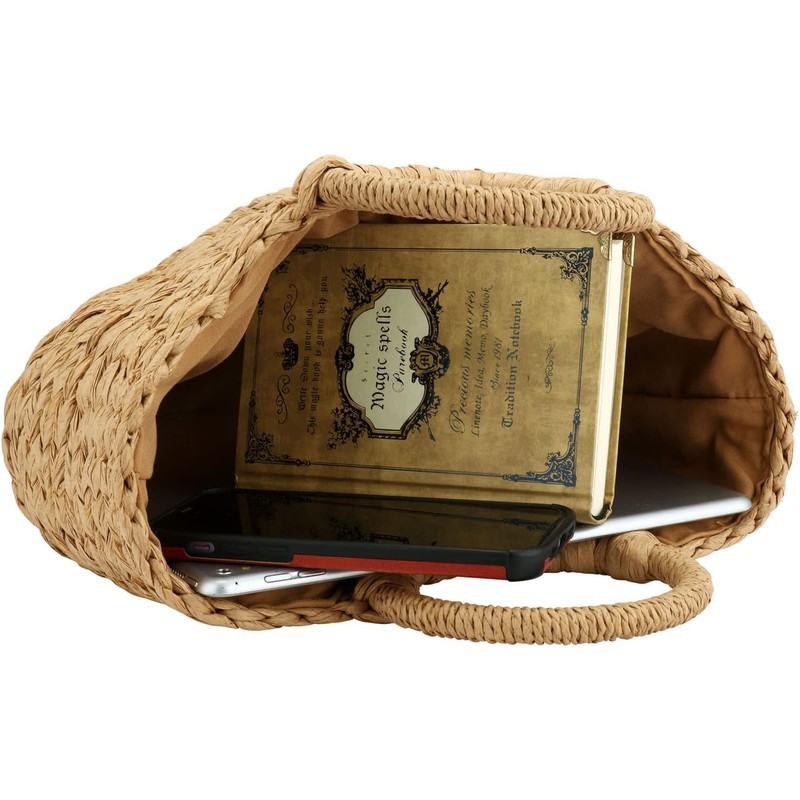 Gets Summer - Bolso de paja para mujer, tela a
